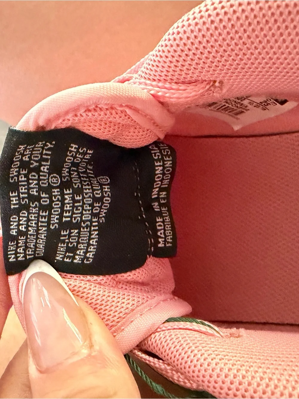 Nike Pink and Black Women's Low-Top Sneakers